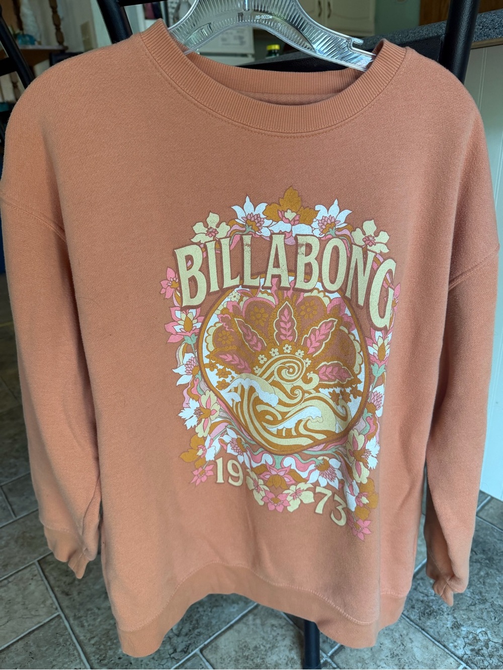 Billabong Rust Orange Crewneck Sweatshirt